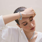 Gourd Aquamarine Beaded Bracelet