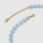 Gourd Aquamarine Beaded Necklace - Amber Lollipop