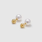 Gourd Pearl Stud Earrings - Amber Lollipop