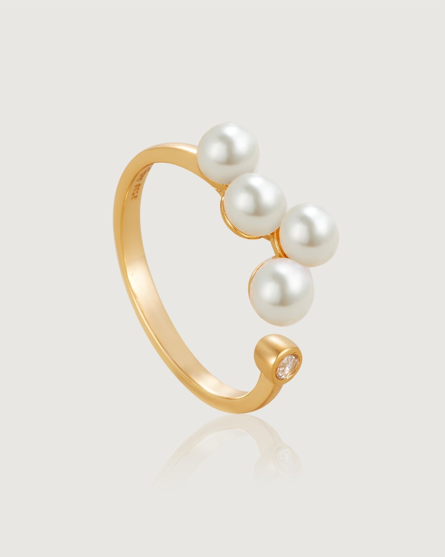 Graceful Charm Pearl Ring - Amber lollipop