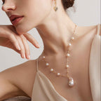 Gypsophila White Baroque Pearl Necklace