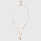 Gypsophila White Baroque Pearl Necklace - Amber Lollipop