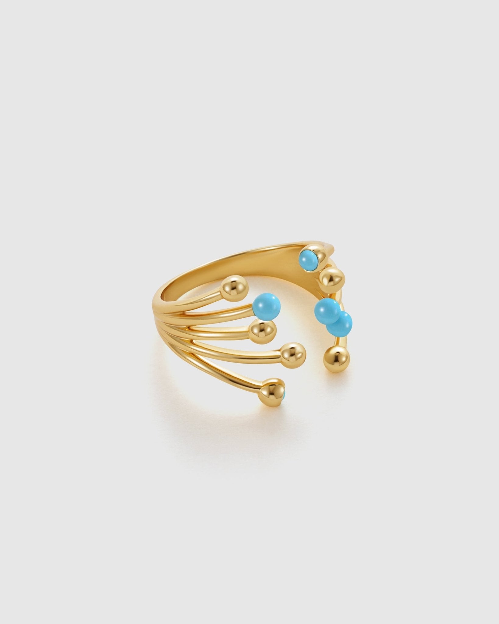 Healing Stone Ring In Turquoise - Amber Lollipop