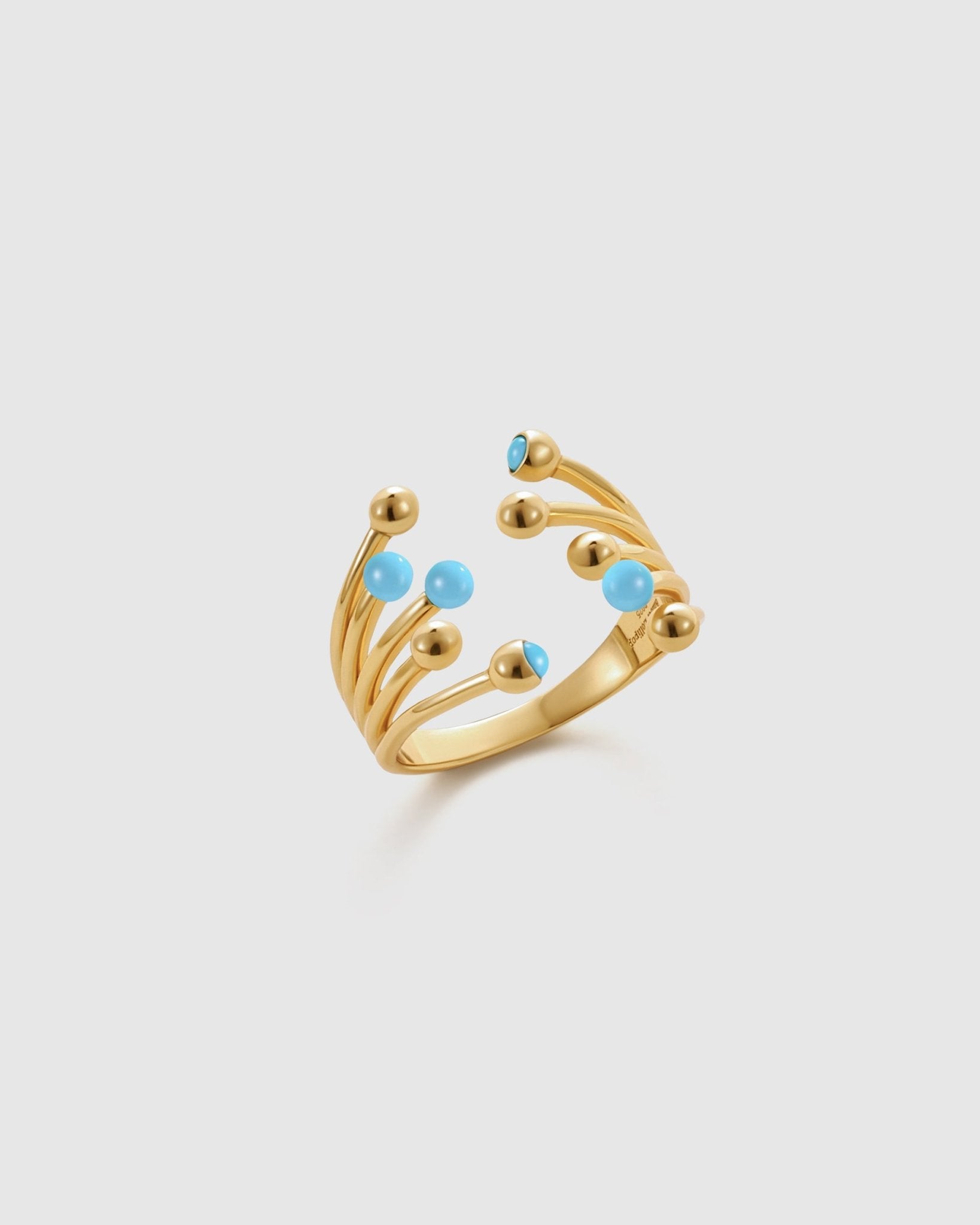 Healing Stone Ring In Turquoise - Amber Lollipop