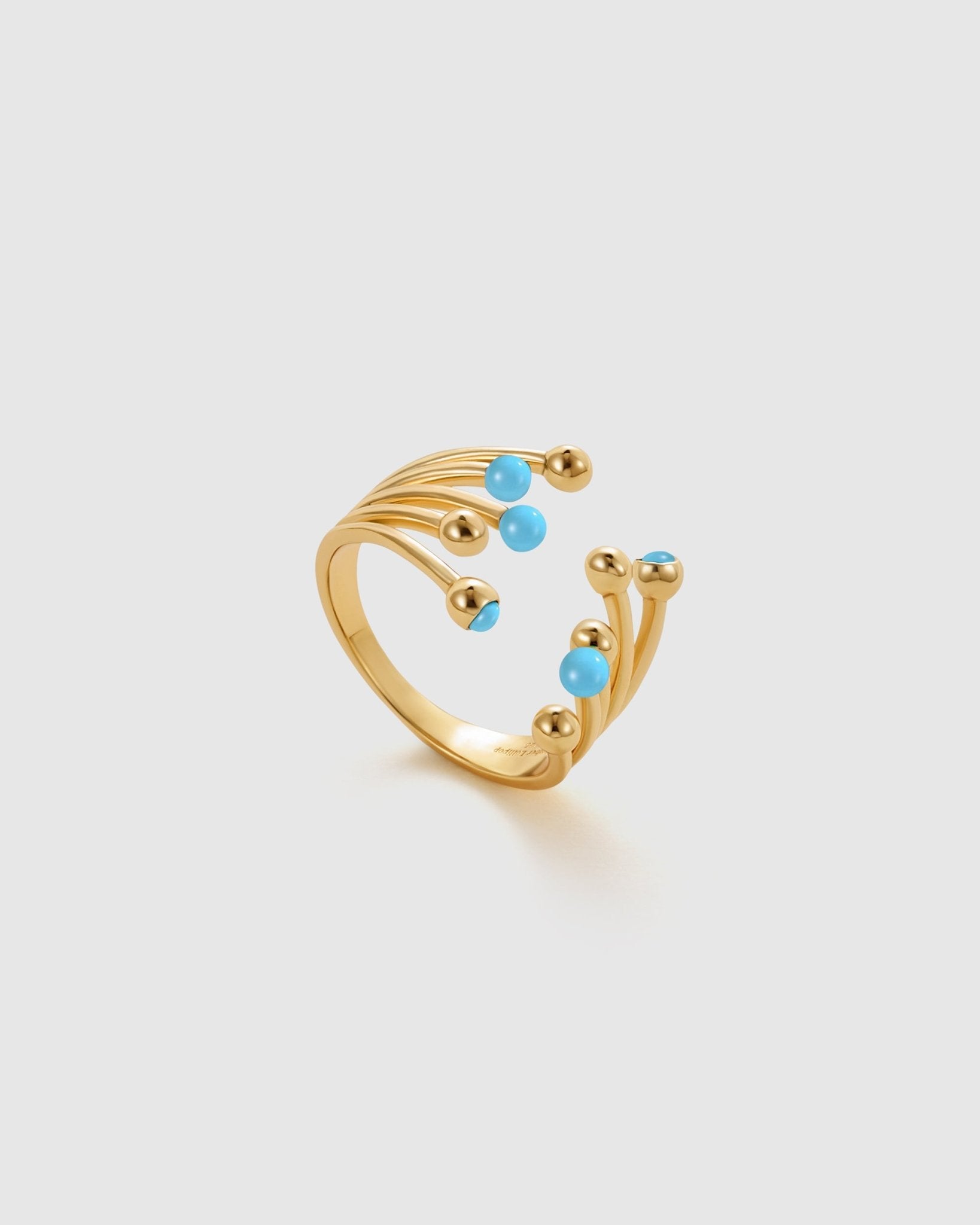 Healing Stone Ring In Turquoise - Amber Lollipop