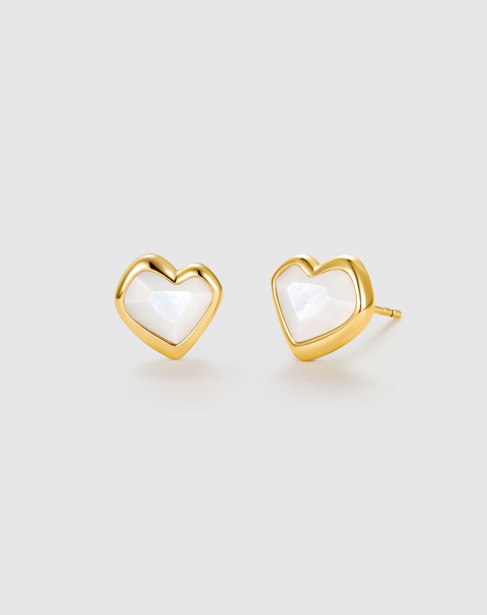 Heart Stud Earring - Amber lollipop