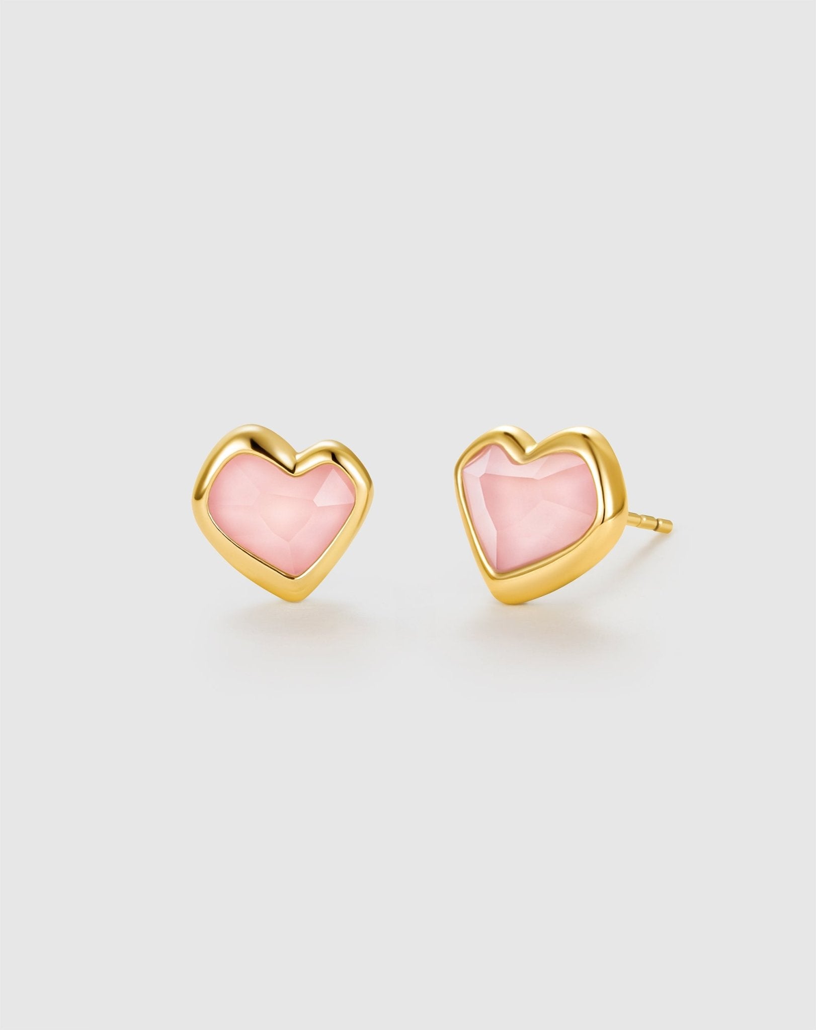 Heart Stud Earring - Amber lollipop