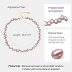 Irregular Choker Purple Pearl Necklace AmberLollipop