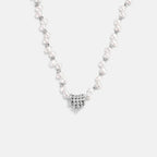 L’Essence Heart Pearl Necklace AmberLollipop