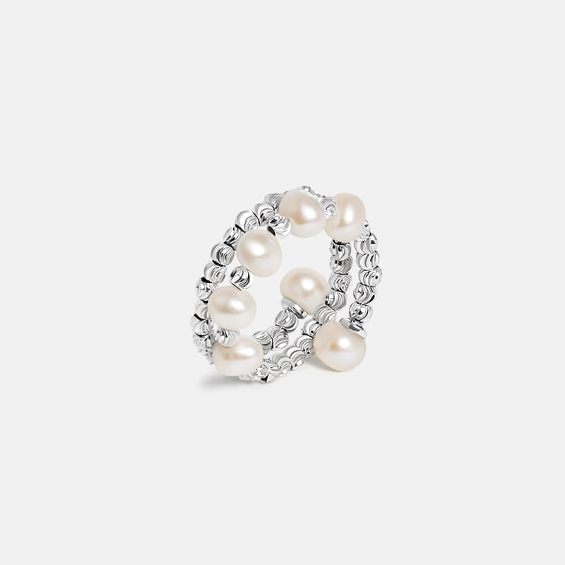 L’Essence Hoop Pearl Ring AmberLollipop