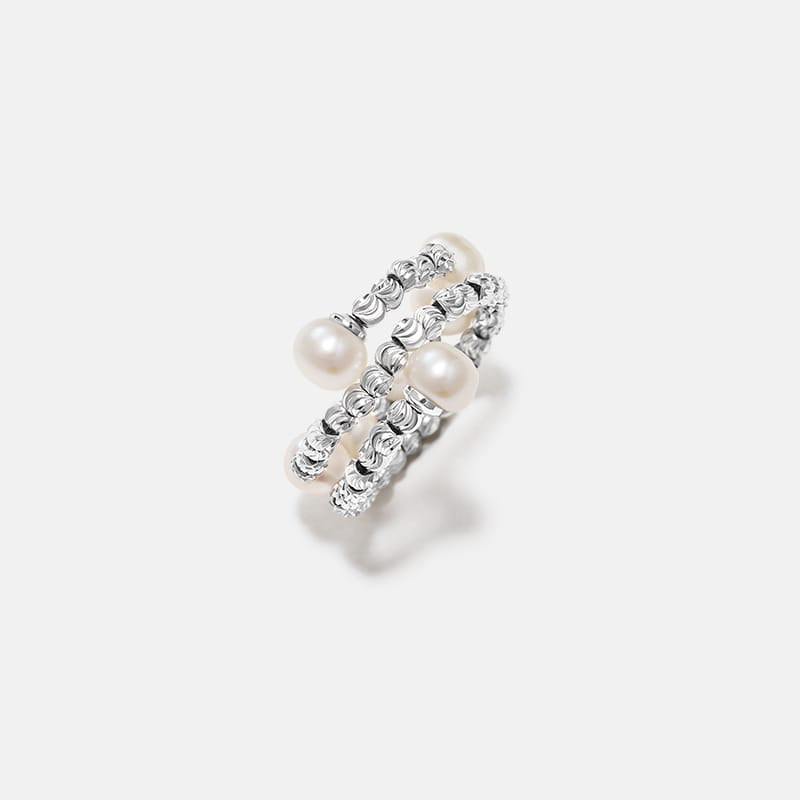 L’Essence Hoop Pearl Ring AmberLollipop