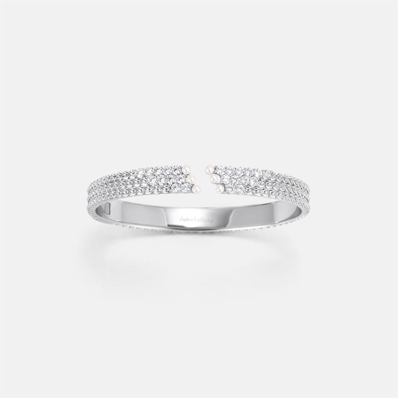 L’Essence Textured Pearl Cuff Bracelet AmberLollipop