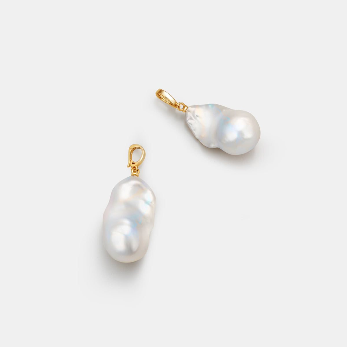 Large Baroque Pearl Pendant Necklace With Gold OT Chain AmberLollipop