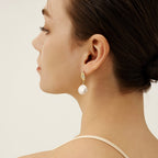 Lava Baroque Button Pearl Earrings AmberLollipop