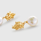 Lava Baroque Pearl Earrings - Amber Lollipop