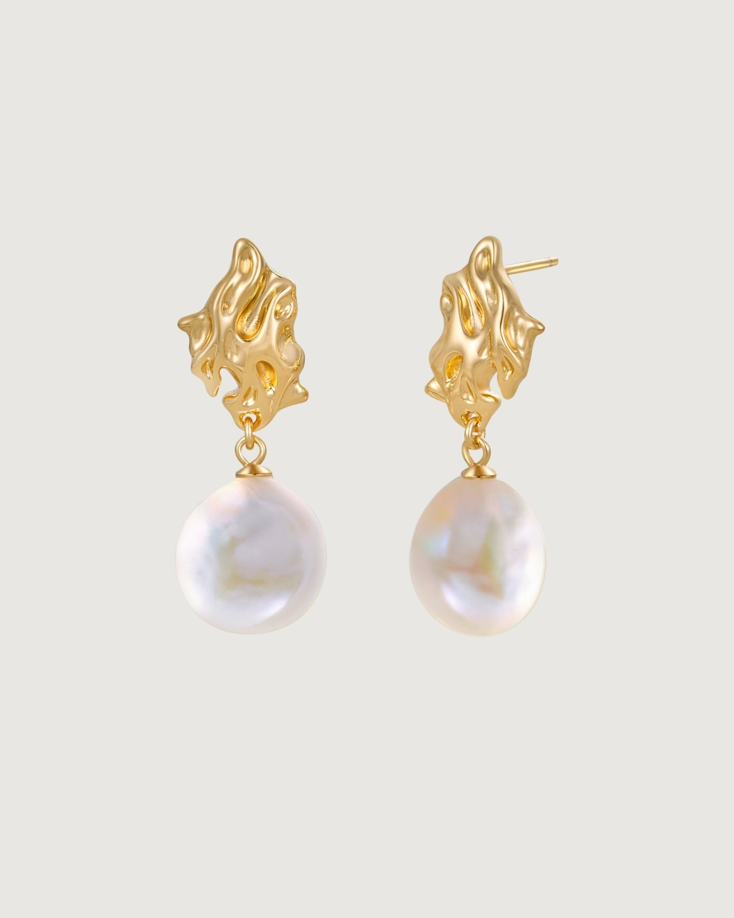 Lava Baroque Pearl Earring - Amber lollipop