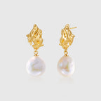 Lava Baroque Pearl Earrings - Amber Lollipop