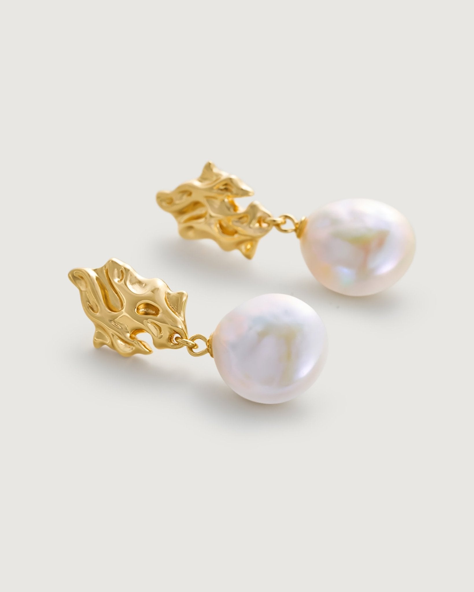 Lava Baroque Pearl Earring - Amber lollipop