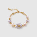 Lavender Baroque Pearl Bee Bracelet AmberLollipop
