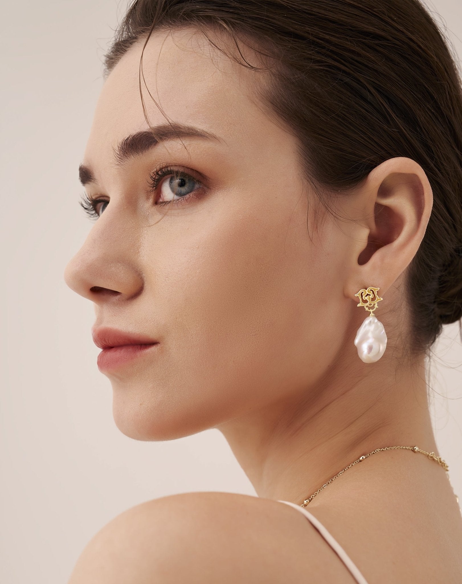 Lilith Garden Series Arabesque Drop Earring - Amber lollipop