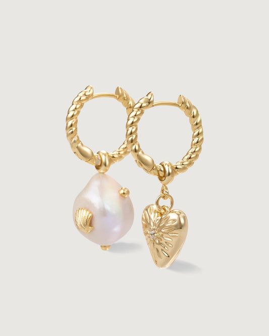 Love Baroque Pearl Earring - Amber lollipop