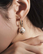 Love Baroque Pearl Hoop Earring