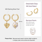 Love Baroque Pearl Hoop Earring AmberLollipop