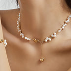 Lucky Heart Pearl Jewelry Set AmberLollipop