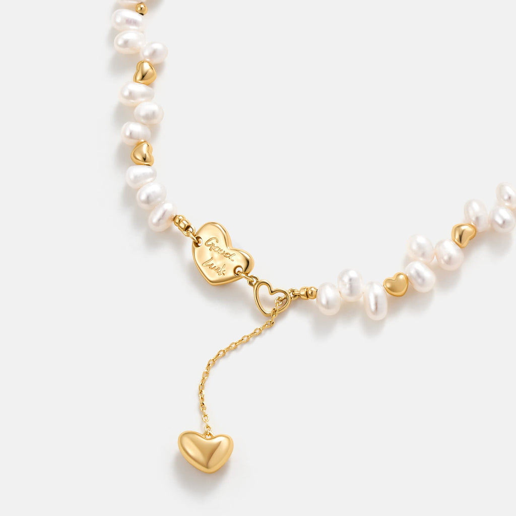 Lucky Heart Pearl Jewelry Set AmberLollipop