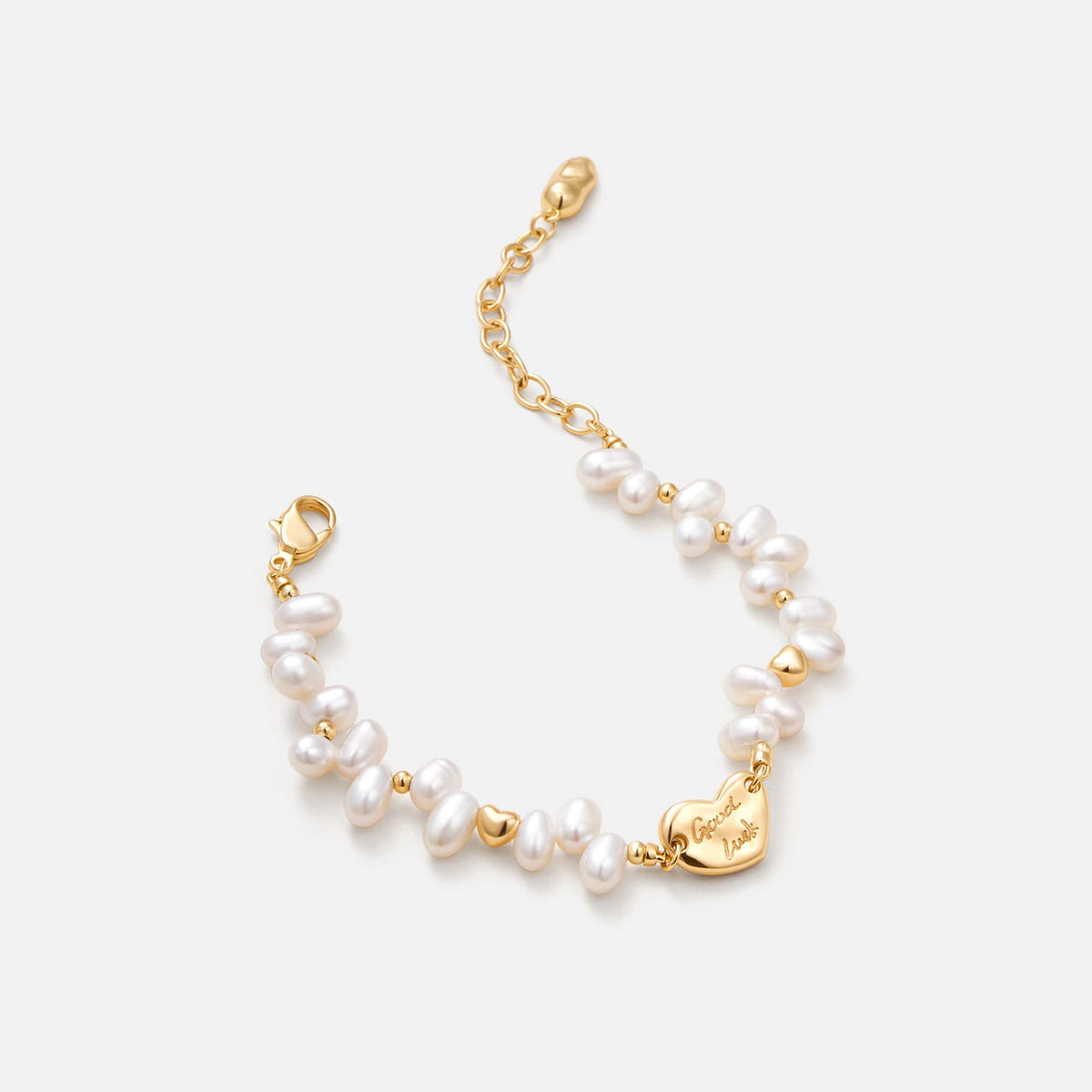 Lucky Heart Pearl Jewelry Set AmberLollipop