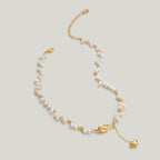 Lucky Heart Pearl Necklace AmberLollipop