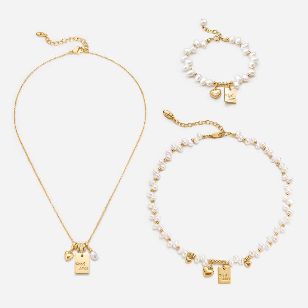 Lucky in Love Pearl Jewelry Set AmberLollipop