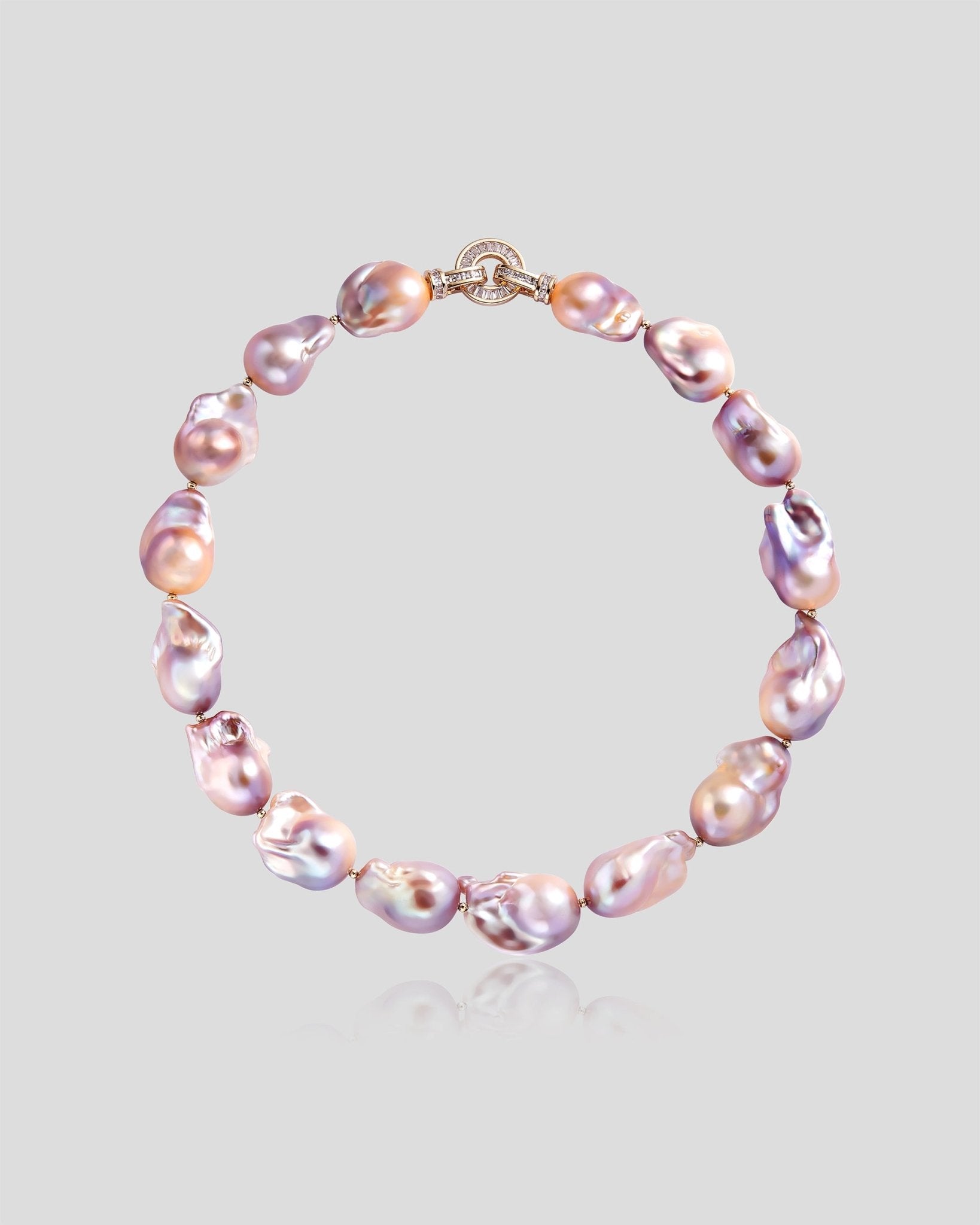 Lunar Baroque Pearl Necklace - Amber lollipop