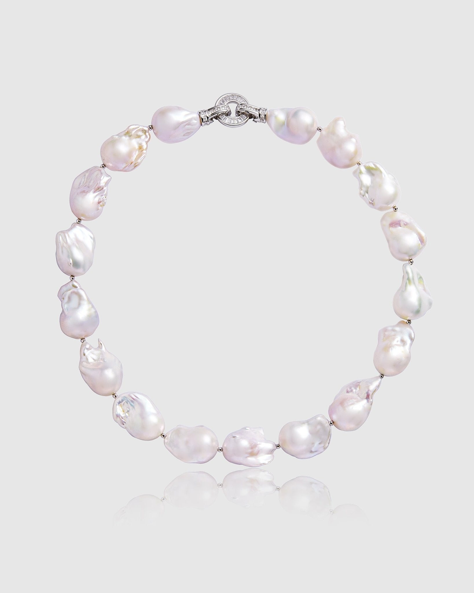 Lunar Baroque Pearl Necklace - Amber lollipop