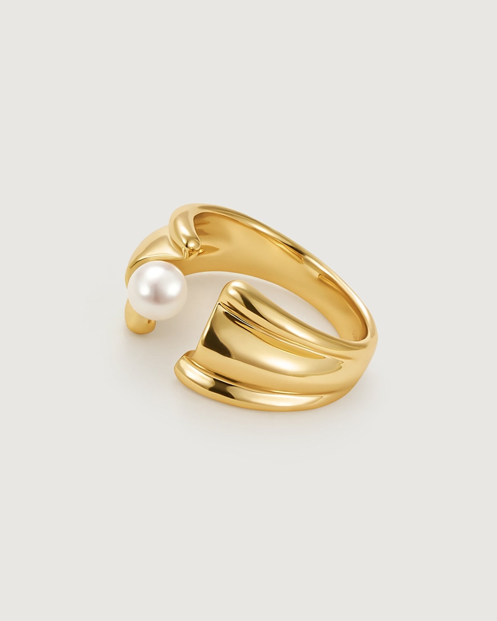 Mermaid Pearl Ring - Amber lollipop