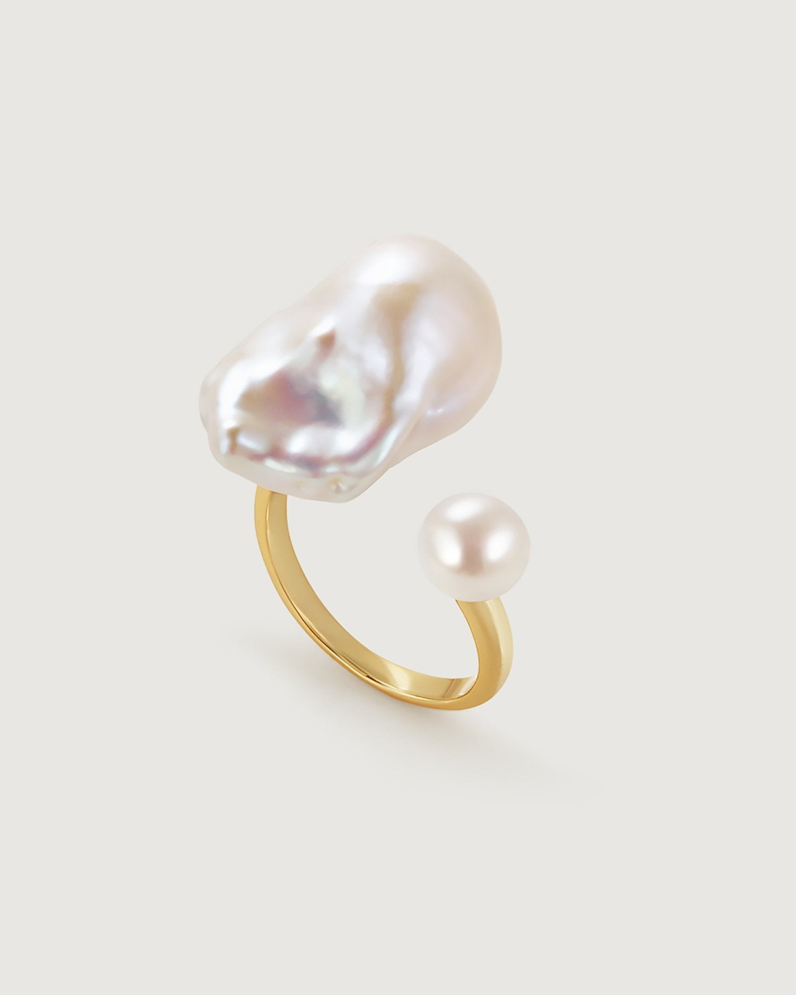 Micro Dew Pearl Ring - Amber lollipop