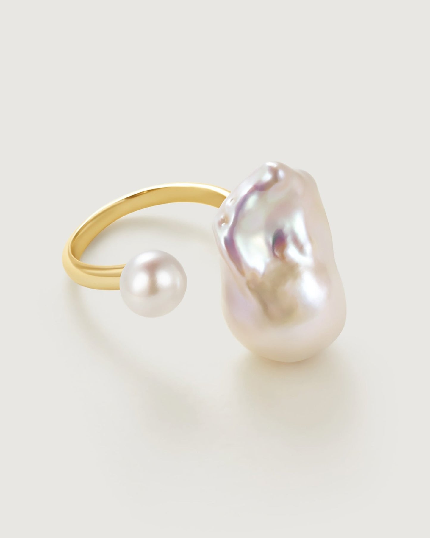 Micro Dew Pearl Ring - Amber lollipop