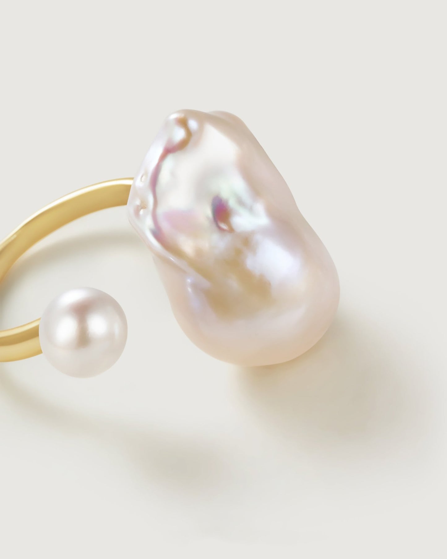 Micro Dew Pearl Ring - Amber lollipop