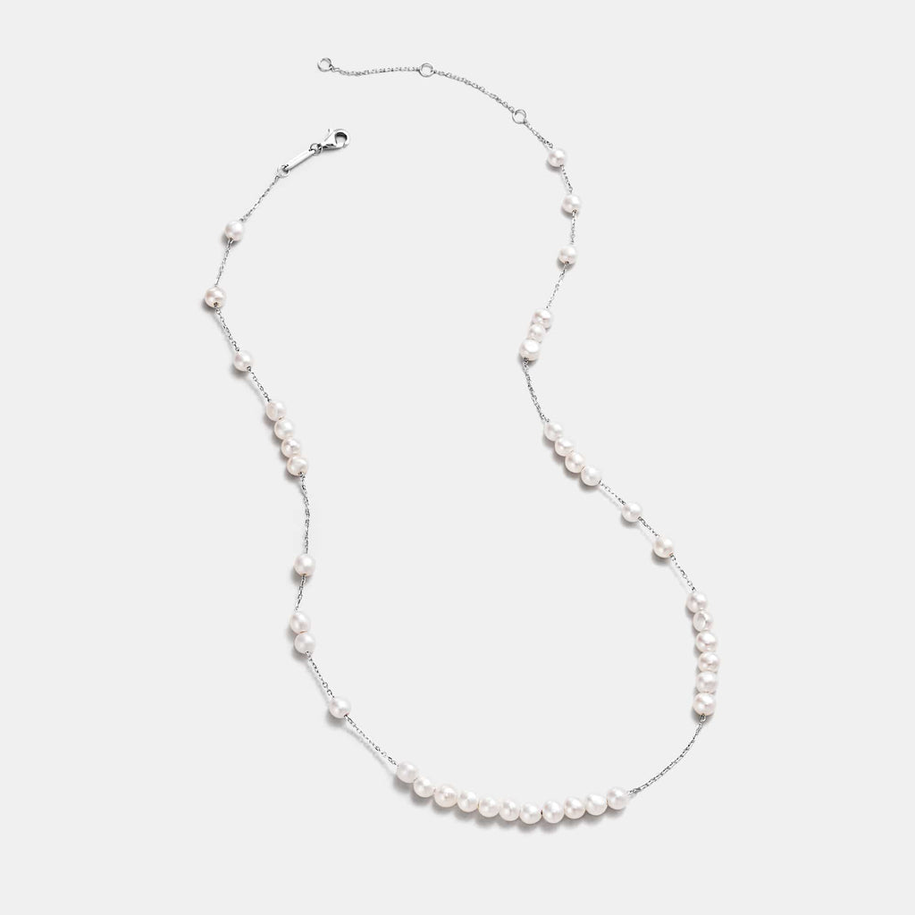 Moonlight Minimal Pearl Necklace AmberLollipop