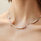 Moonlight Minimal Pearl Necklace AmberLollipop