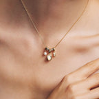 Mother of Pearl Charm Necklace AmberLollipop