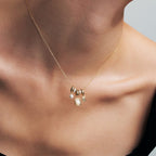 Mother of Pearl Charm Necklace AmberLollipop