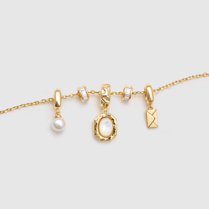 Mother of Pearl Charm Necklace AmberLollipop