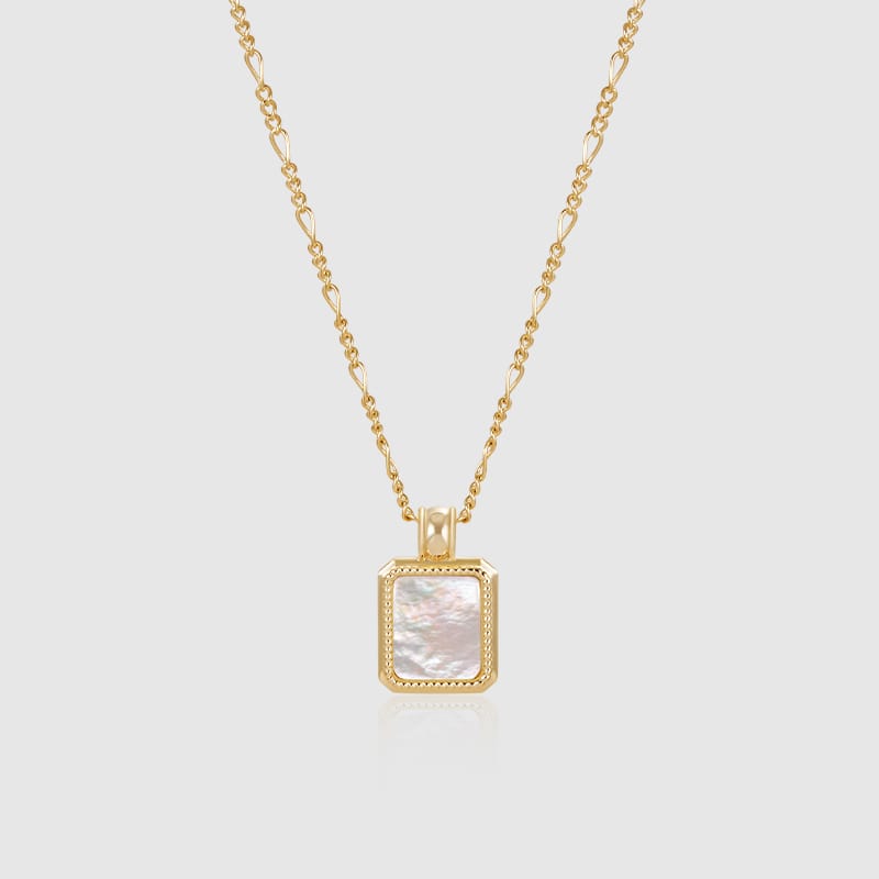 Oil Frame Gemstone Pendant Necklace AmberLollipop