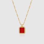 Oil Frame Necklace - Amber Lollipop