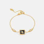 Oil Frame Vintage Gemstone Bracelet AmberLollipop