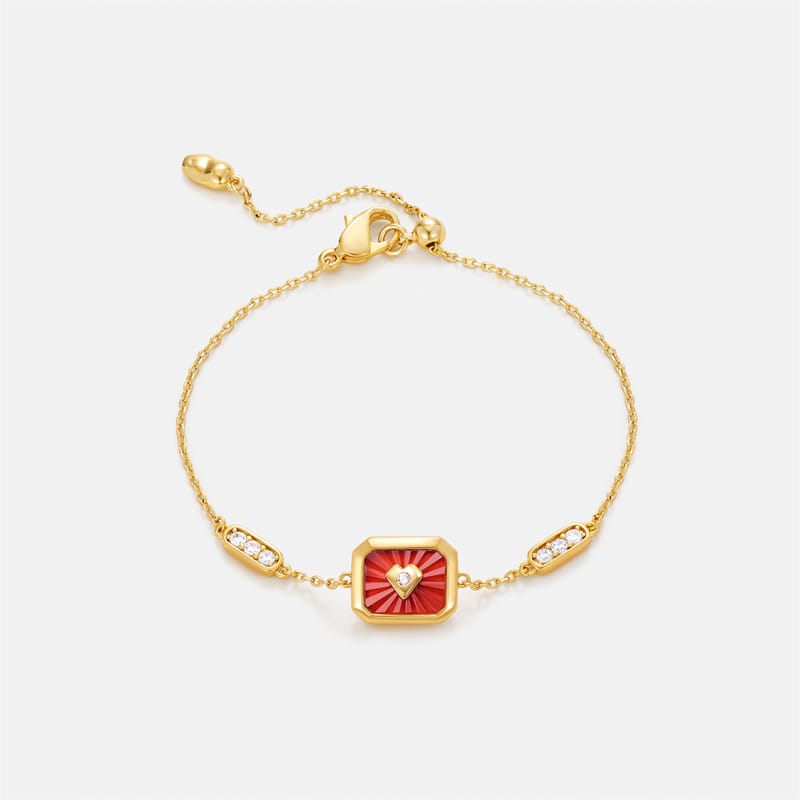 Oil Frame Vintage Gemstone Bracelet AmberLollipop