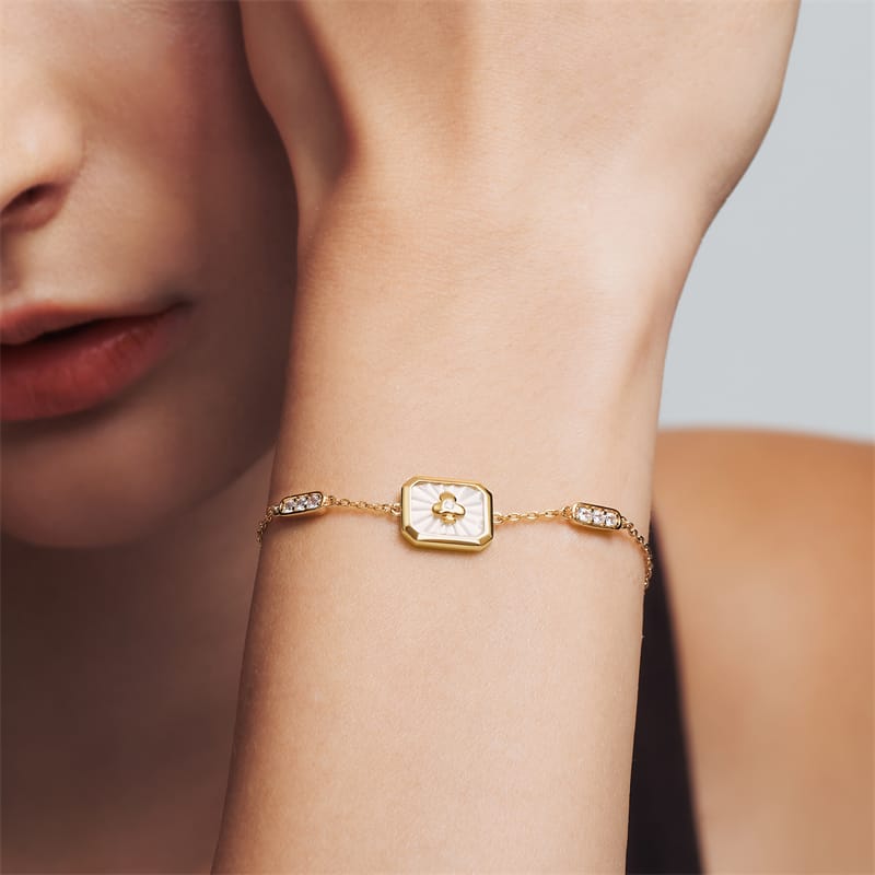 Oil Frame Vintage Gemstone Bracelet AmberLollipop