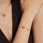 Oil Frame Vintage Gemstone Bracelet AmberLollipop