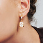 Oil Frame Vintage Gemstone Drop Earrings AmberLollipop